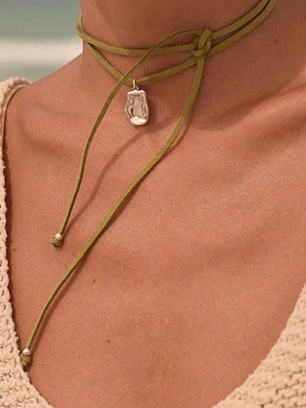 Boho wrap necklace N2376